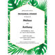 Tropical Leaves Shower Invitations Image 4 of 6